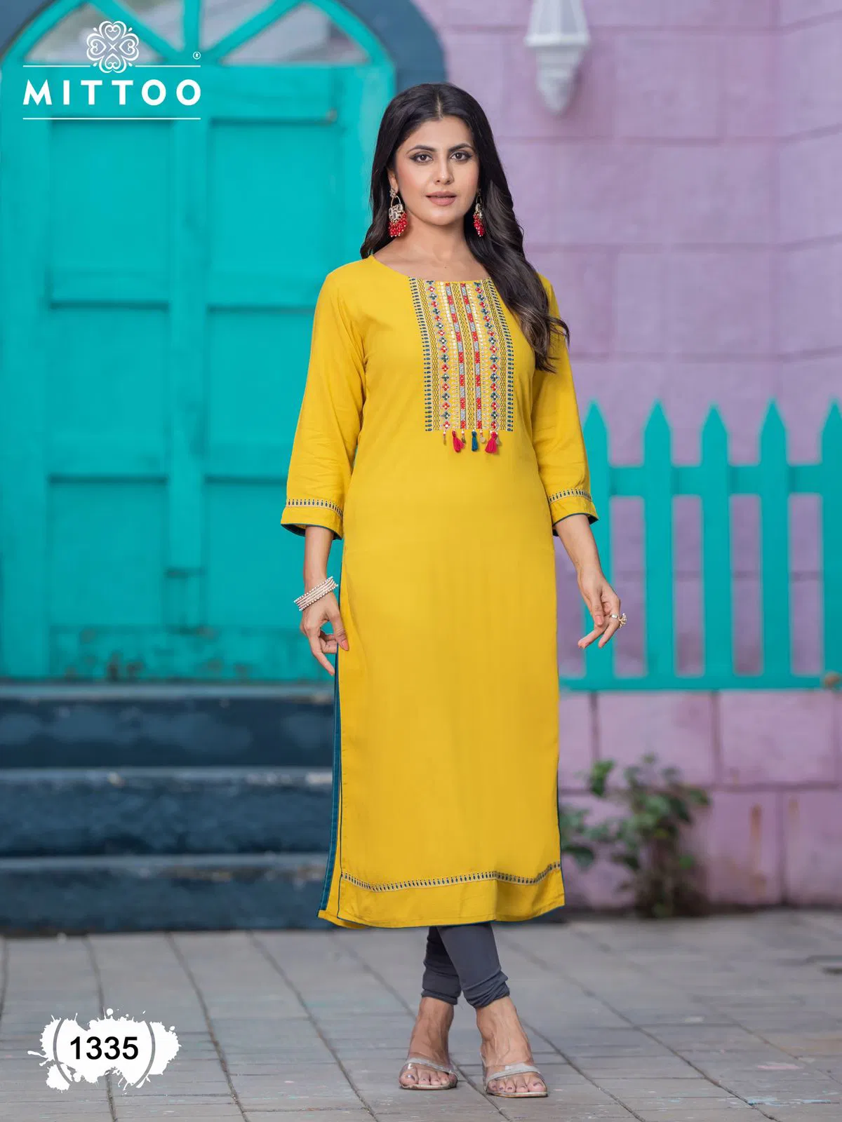 Palak Vol 39 By Mittoo Rayon Embroidery Wholesale Kurtis Suppliers In Mumbai